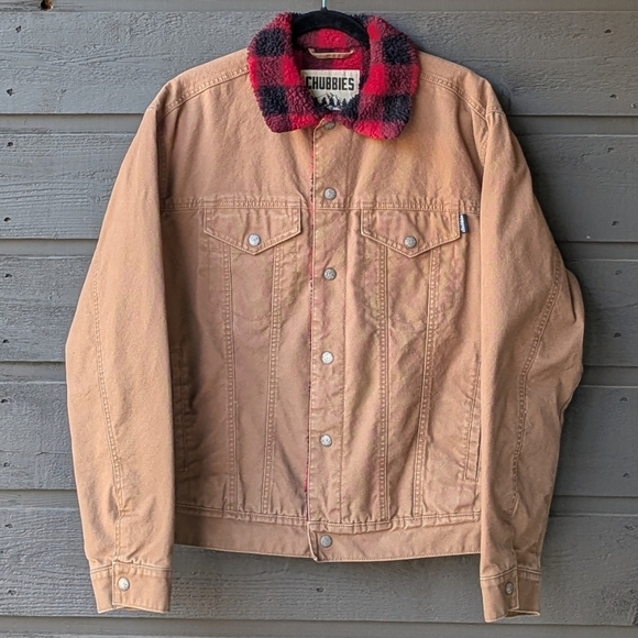 chubbies Other - Chubbies The Piston Trucker Jacket Canvas Buffalo Check Sherpa Lined Medium